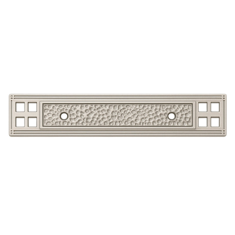 Cosmas 10554SN Satin Nickel Craftsman Cabinet Pull Backplate
