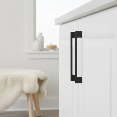 Cosmas 11244-160FB Flat Black Modern Contemporary Cabinet Pull