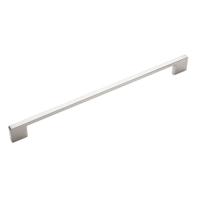 Satin nickel modern contemporary cabinet pull, 224 mm center-to-center