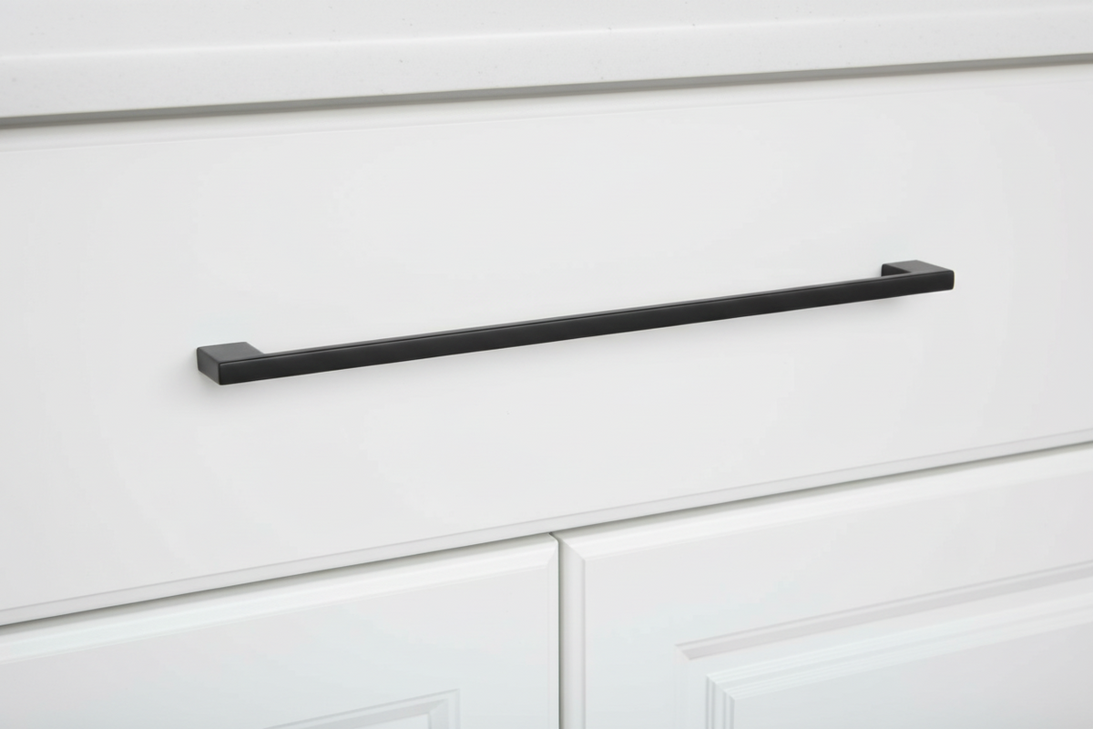 Cosmas 11244-320FB Flat Black Modern Contemporary Cabinet Pull