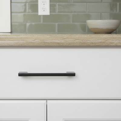 Cosmas 11244-96FB Flat Black Modern Contemporary Cabinet Pull