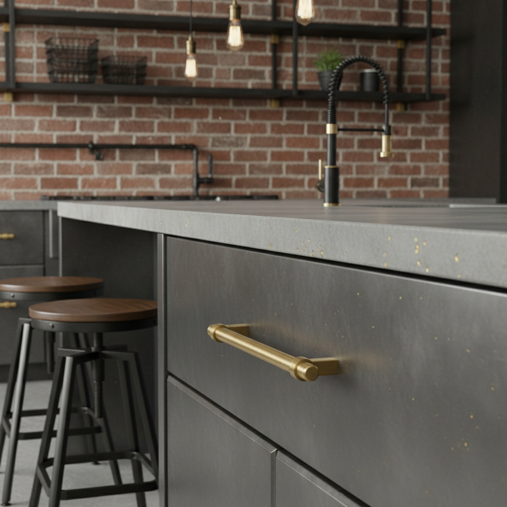 Cosmas 161-192BG Brushed Gold Euro Style Bar Pull