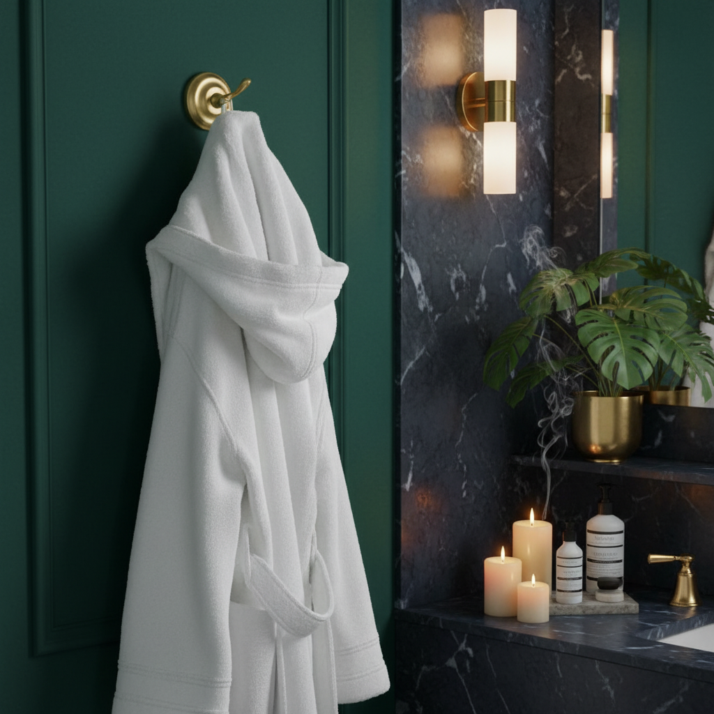 Royal Series Brushed Brass Robe Hook