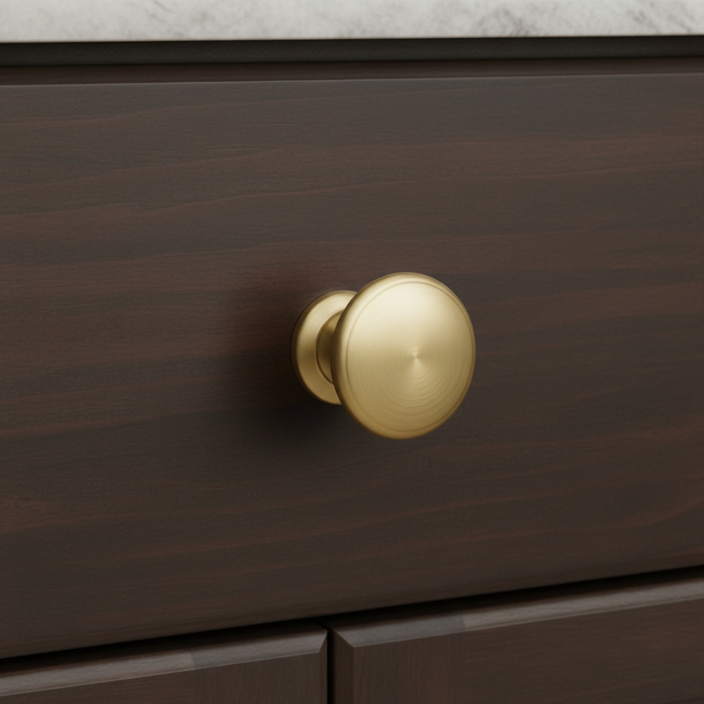 Cosmas 13248BG Brushed Gold Round Oversized Cabinet Knob
