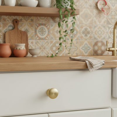 Cosmas 13248BG Brushed Gold Round Oversized Cabinet Knob