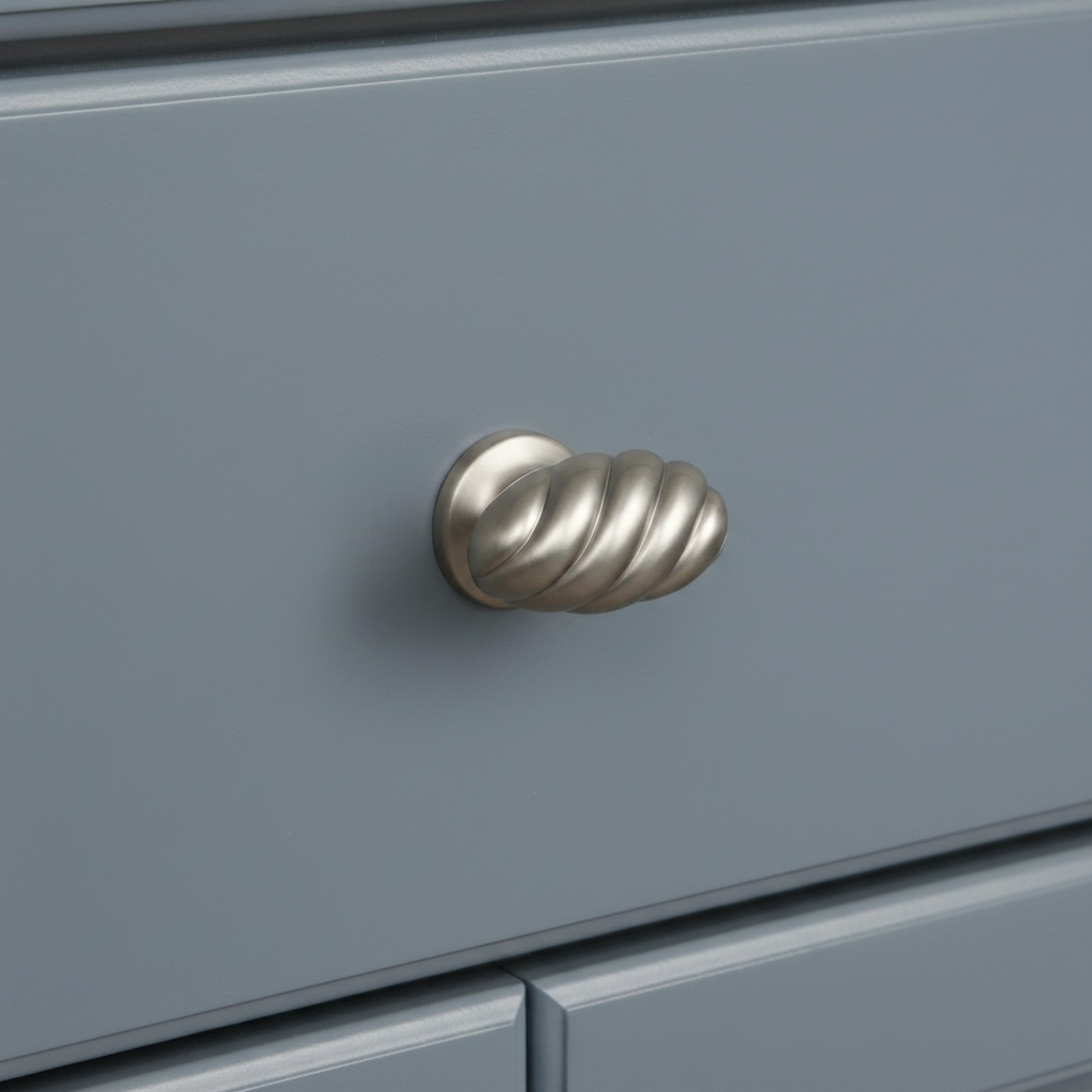 Cosmas 1471SN Satin Nickel Twist Cabinet Knob