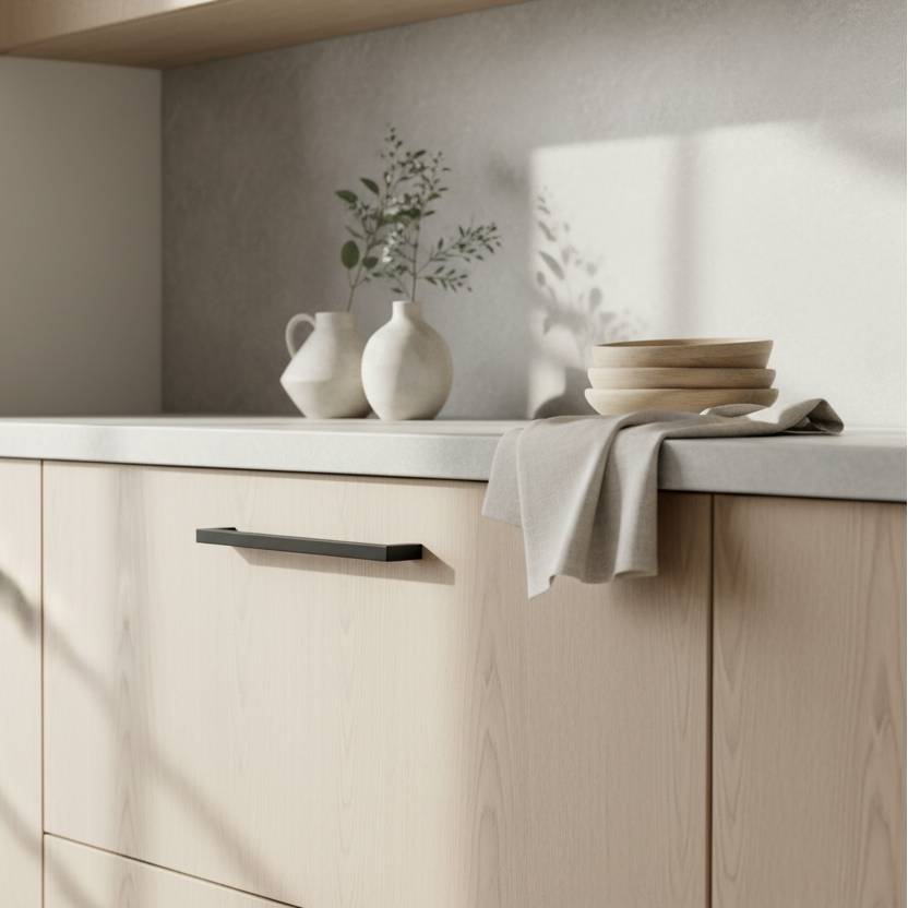 Cosmas 14777-160FB Flat Black Modern Contemporary Cabinet Pull