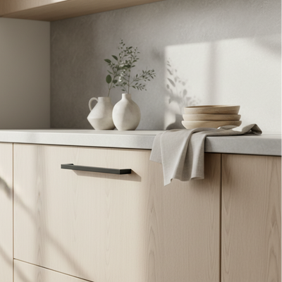 Cosmas 14777-160FB Flat Black Modern Contemporary Cabinet Pull