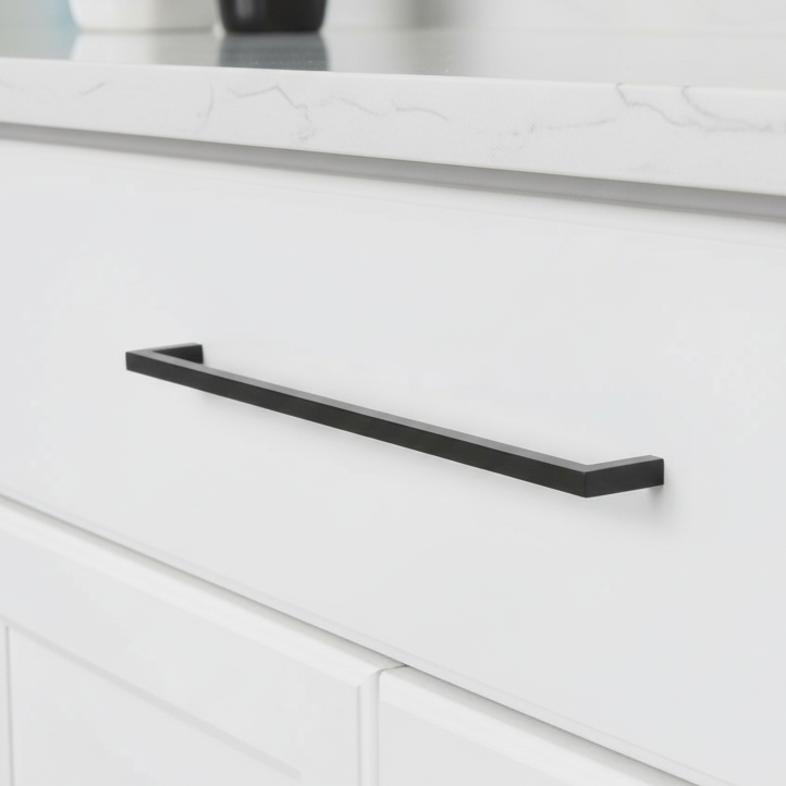 Cosmas 14777-320FB Flat Black Modern Contemporary Cabinet Pull
