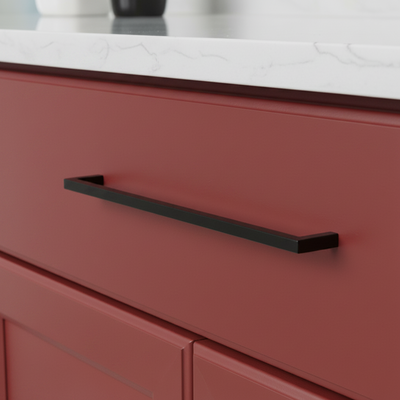 Cosmas 14777-448FB Flat Black Modern Contemporary Cabinet Pull