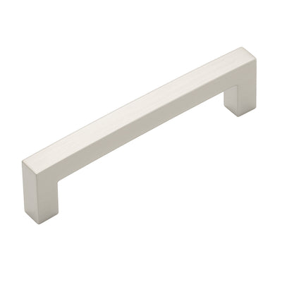 Satin nickel modern contemporary cabinet pull, 89 mm center-to-center