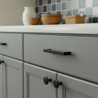 Cosmas 14777-89FB Flat Black Modern Contemporary Cabinet Pull