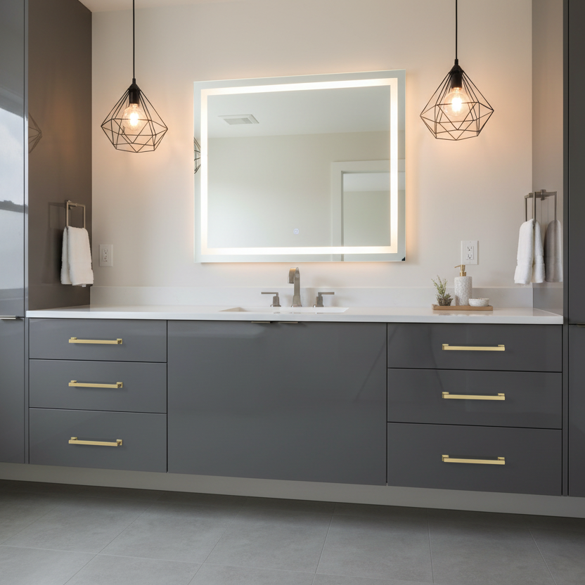 Cosmas 1481-160BB Brushed Brass Modern Contemporary Cabinet Pull