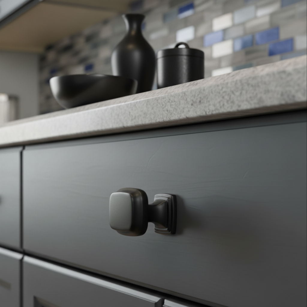 Cosmas 1488FB Flat Black Contemporary Cabinet Knob