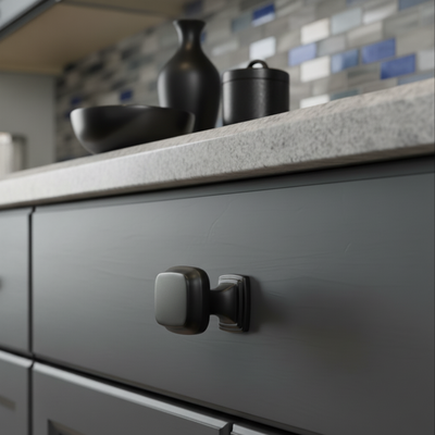 Cosmas 1488FB Flat Black Contemporary Cabinet Knob