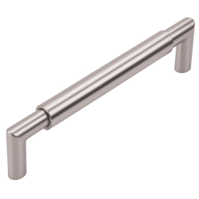 Satin nickel contemporary style bar pull, 192 mm center-to-center