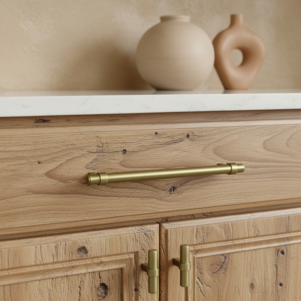 Cosmas 161-128BAB Brushed Antique Brass Euro Style Bar Pull