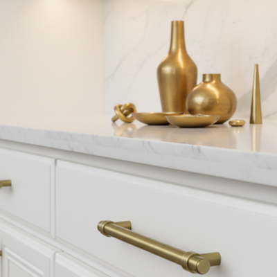 Cosmas 161-96BAB Brushed Antique Brass Euro Style Bar Pull