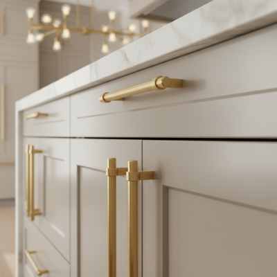 Cosmas 161-160BB Brushed Brass Euro Style Bar Pull