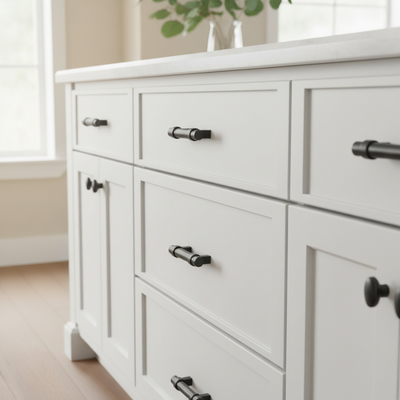 Cosmas 161-96FB Flat Black Euro Style Bar Pull