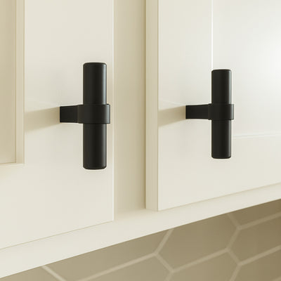 Cosmas 181FB Flat Black Euro Style T Bar Knob