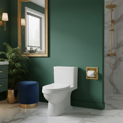 Designers Impressions Brushed Brass Recessed Toilet / Tissue Paper Holder