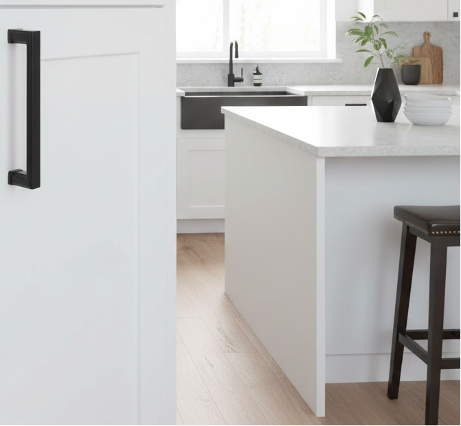 Cosmas 1941-96FB Flat Black Cabinet Pull