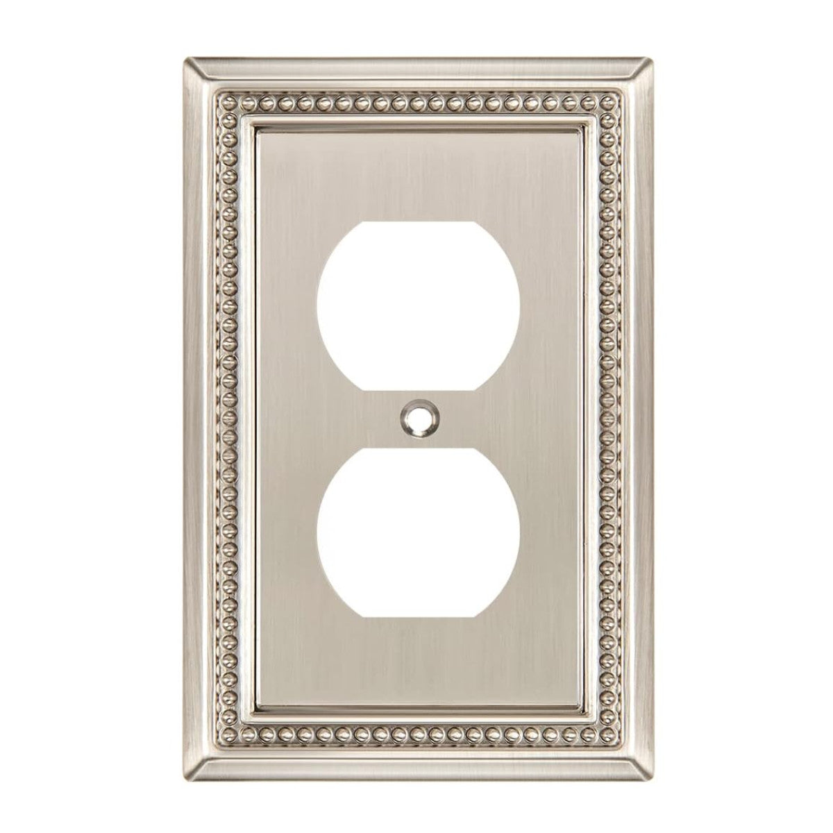 Harmon Satin Nickel Single Duplex Decorative Outlet Cover