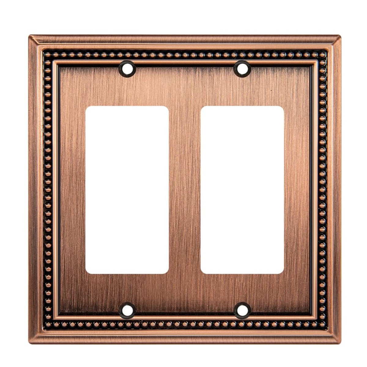 Harmon Antique Copper Double Decora Decorative Switchplate Cover