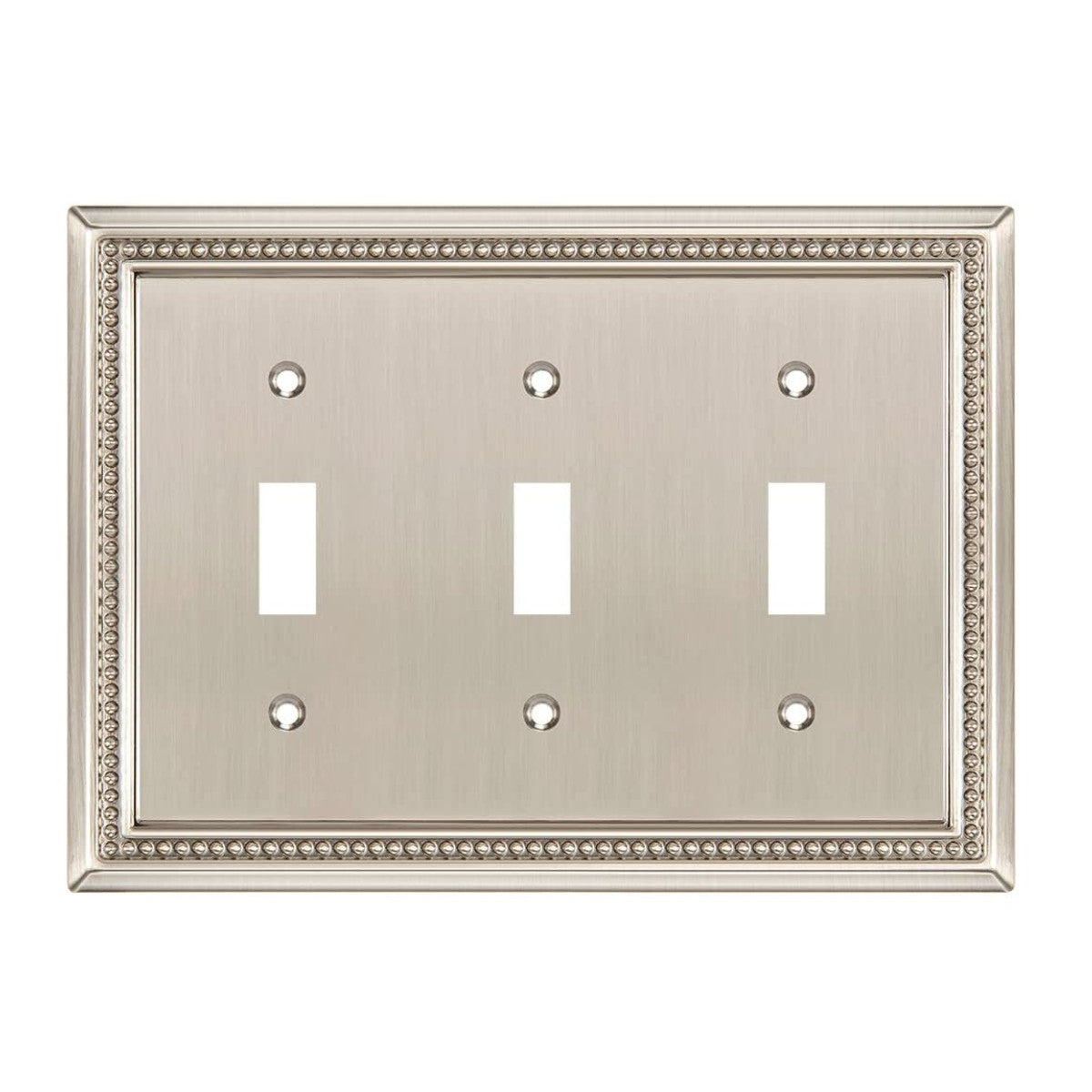 Harmon Satin Nickel Triple Toggle Decorative Switchplate Cover