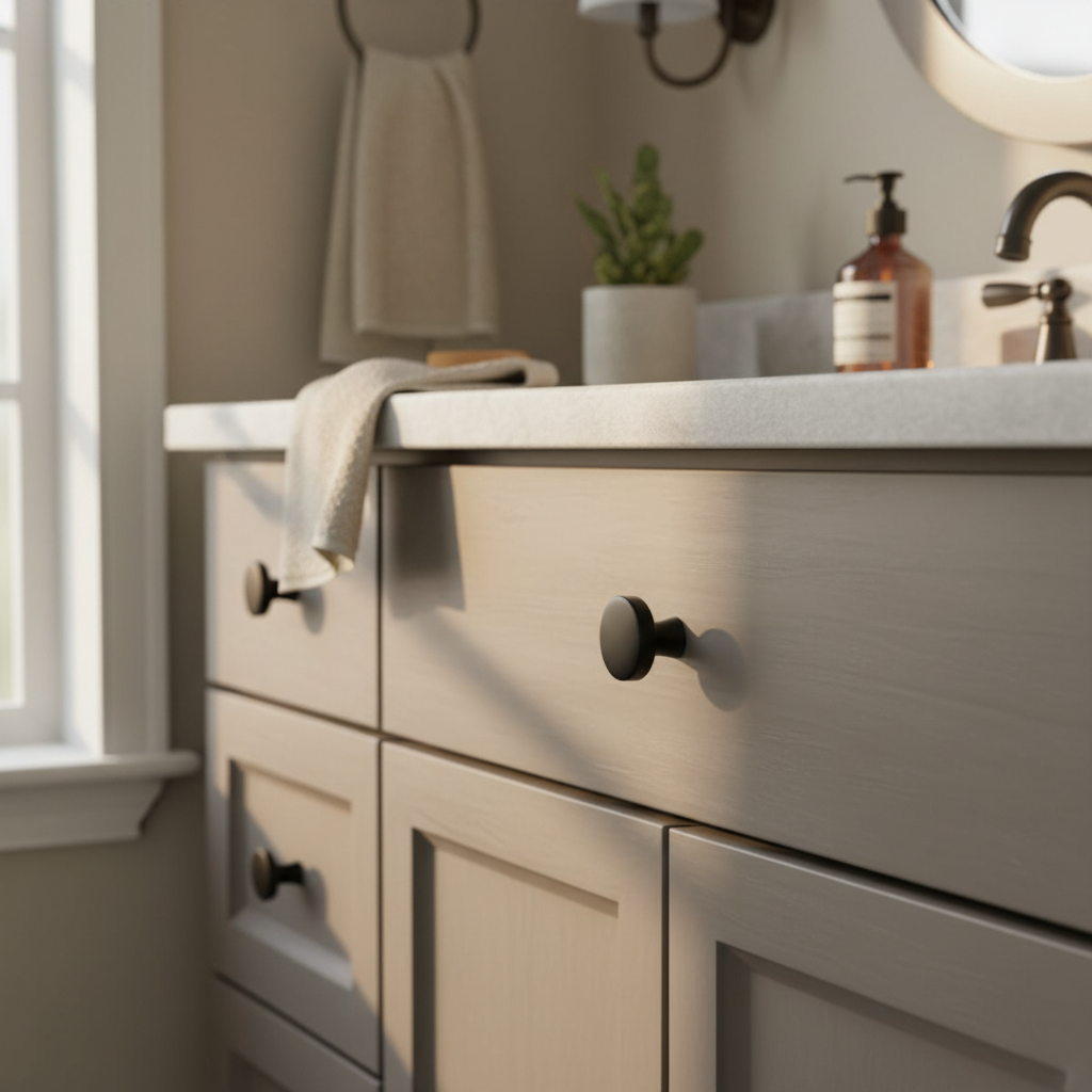 Cosmas 5234FB Flat Black Round Contemporary Cabinet Knob