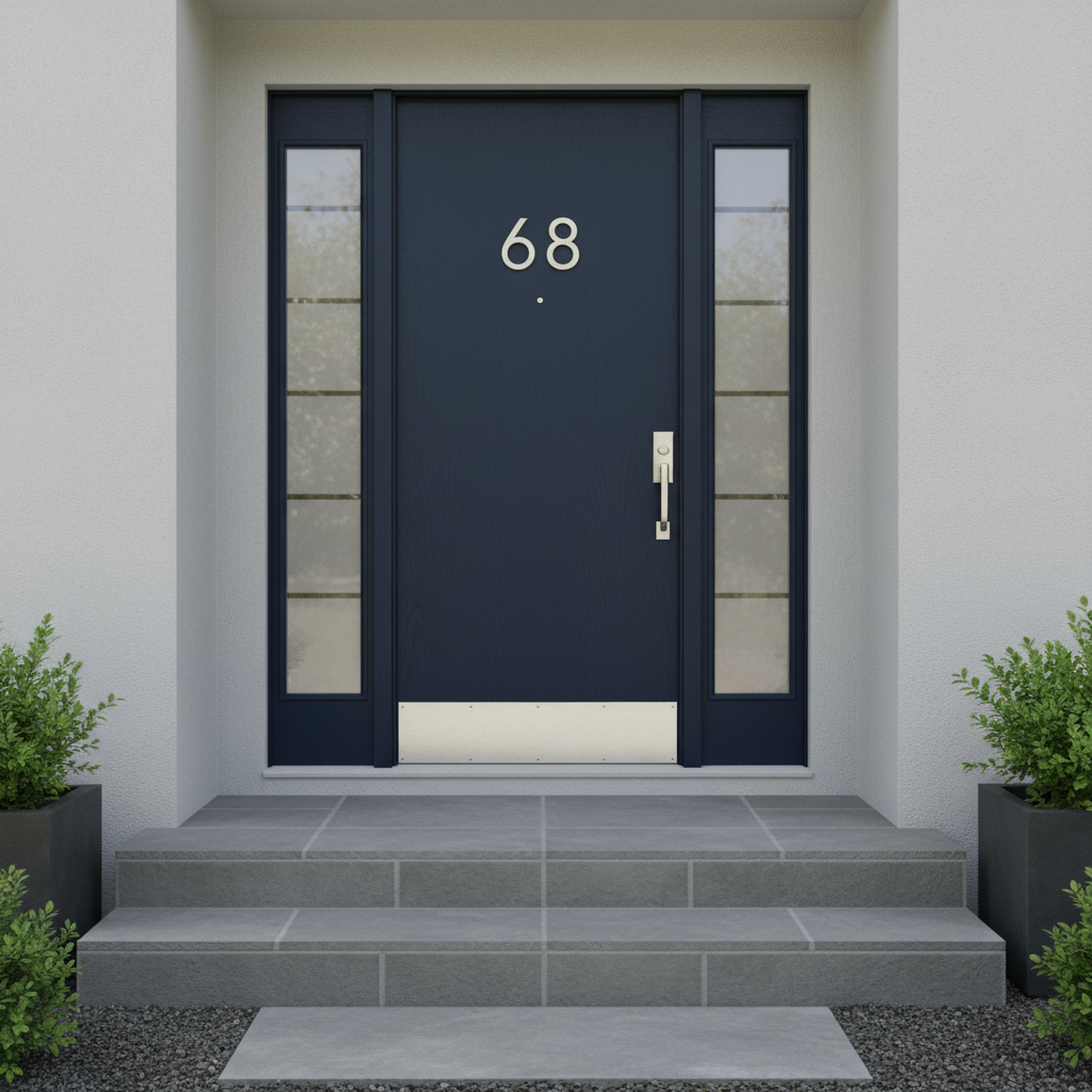 Satin Nickel Door Kick Plate