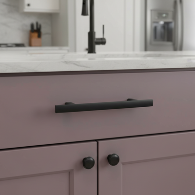 Cosmas 2363-3.5FB Flat Black Subtle Arch Cabinet Pull