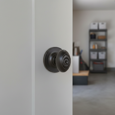 Somerset Keyed Entry Door Knob, Matte Black