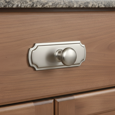 Cosmas B-112SN Satin Nickel Cabinet Knob Backplate
