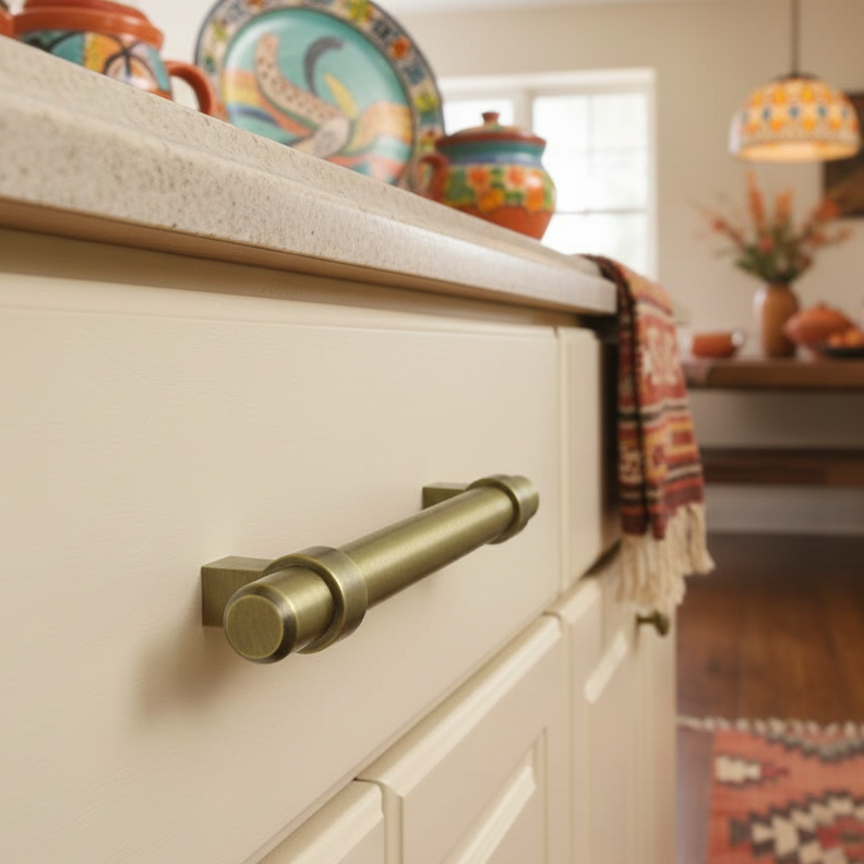 Cosmas 161-3BAB Brushed Antique Brass Euro Style Bar Pull