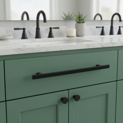 Cosmas 2363-224FB Flat Black Subtle Arch Cabinet Pull