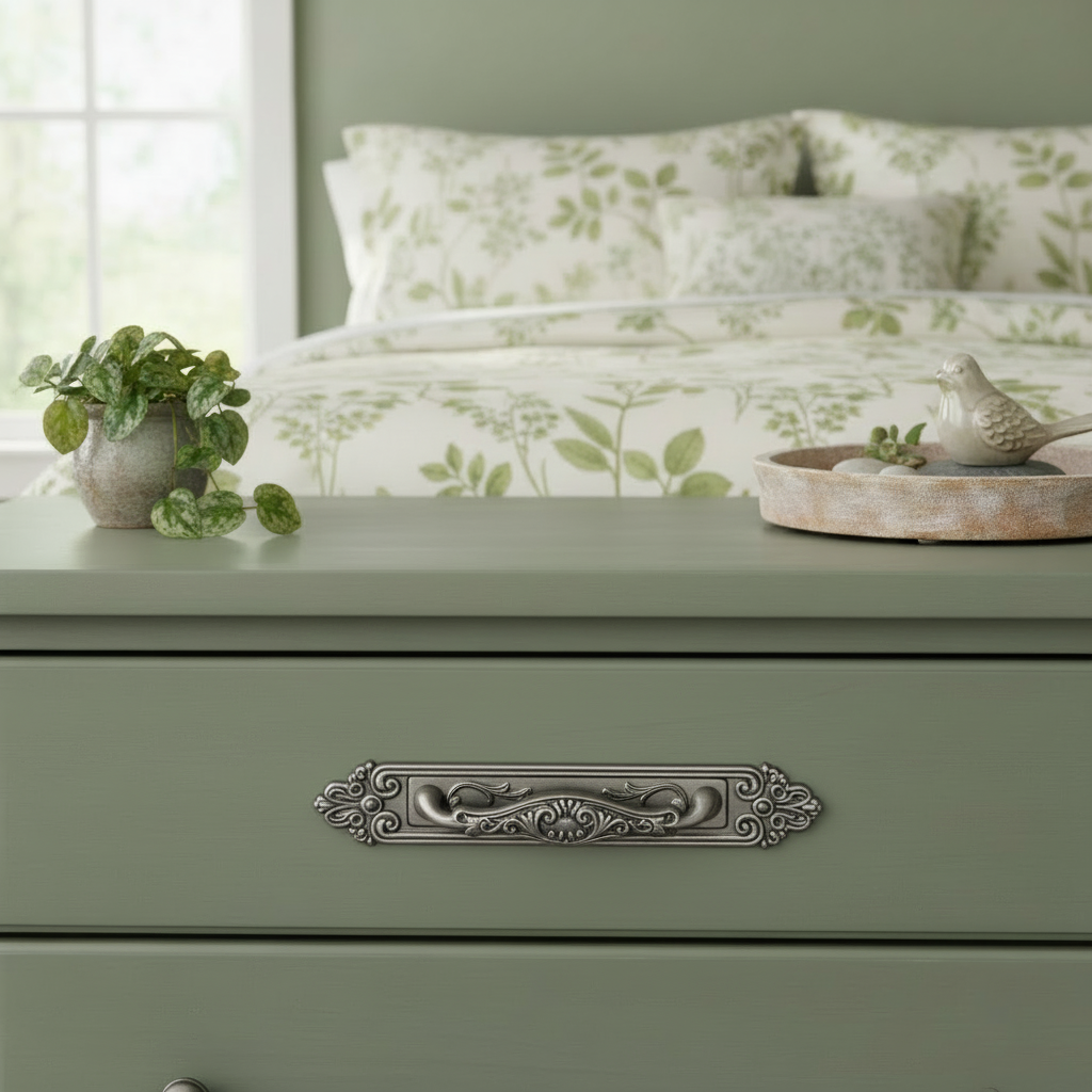 Cosmas 9466AS Antique Silver Cabinet Pull Backplate