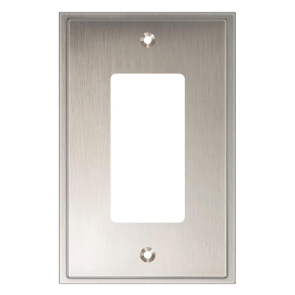 Harmon Satin Nickel Single Decora Soft Modern Switchplate Cover