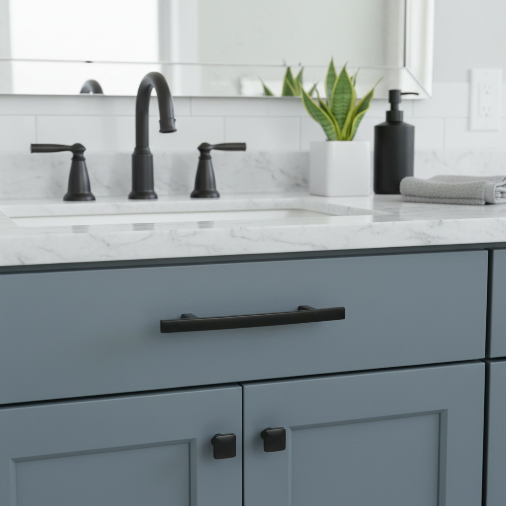 Cosmas 2363-4FB Flat Black Subtle Arch Cabinet Pull