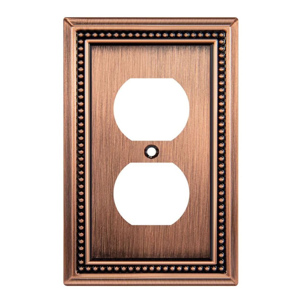 Harmon Antique Copper Single Duplex Decorative Outlet Cover