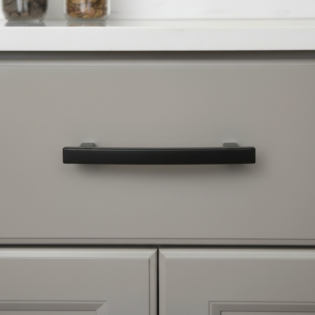 Cosmas 5237FB Flat Black Contemporary Arch Cabinet Pull