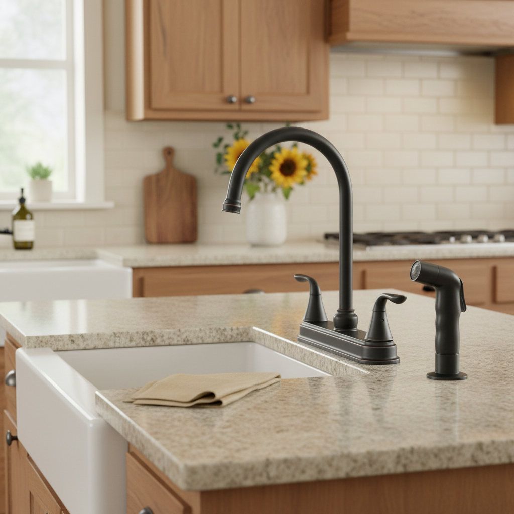 Designers Impressions 651669 Oil Rubbed Bronze Kitchen Faucet w/ Sprayer