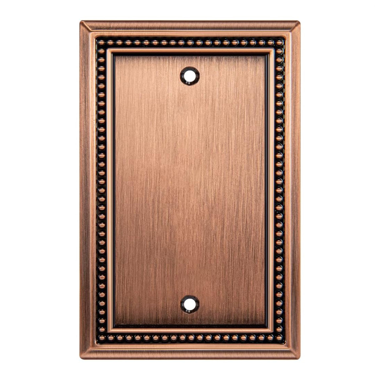 Harmon Antique Copper Single Blank Decorative Switchplate Cover