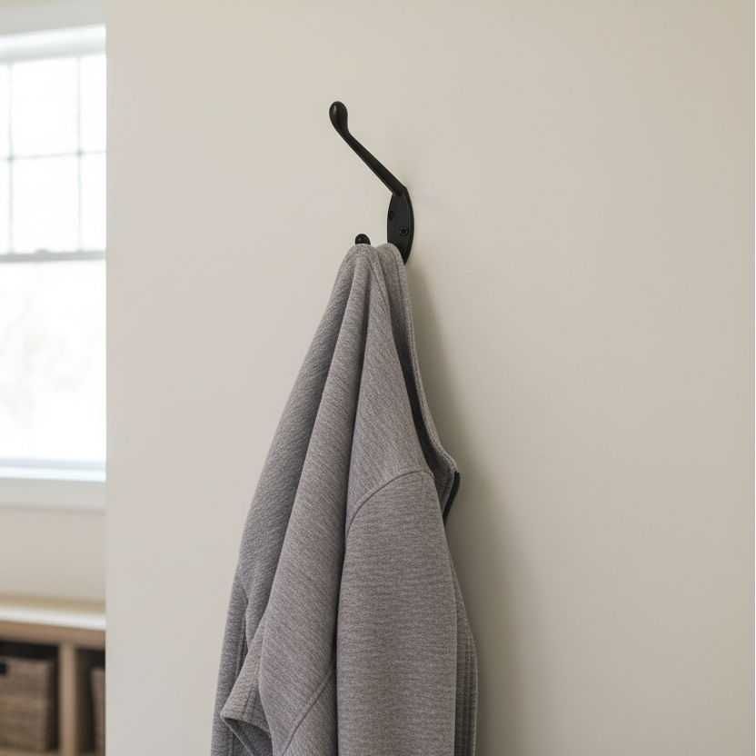 Cosmas 31153FB Flat Black Coat &amp; Hat Hook