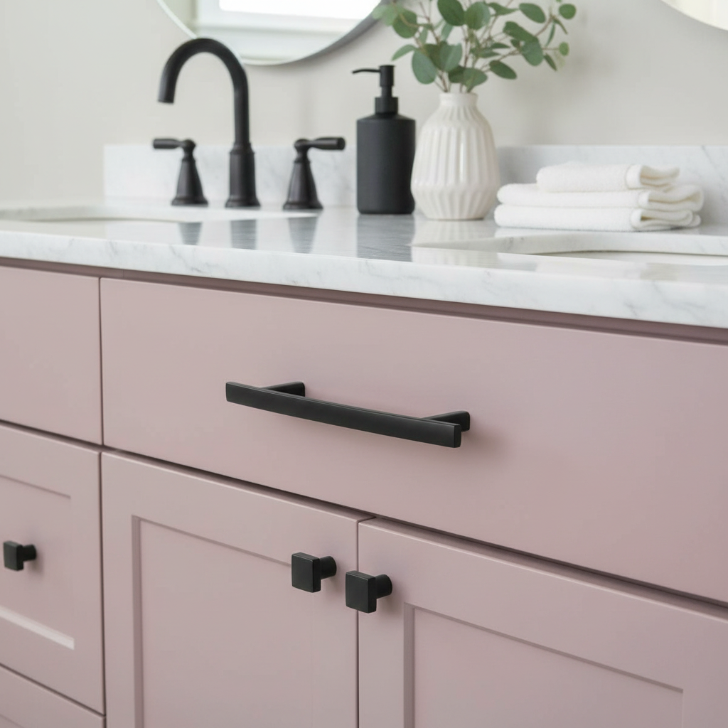 Cosmas 2363-96FB Flat Black Subtle Arch Cabinet Pull