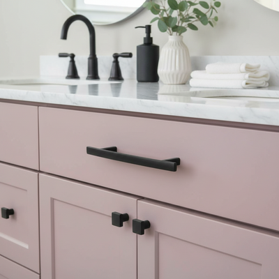 Cosmas 2363-96FB Flat Black Subtle Arch Cabinet Pull