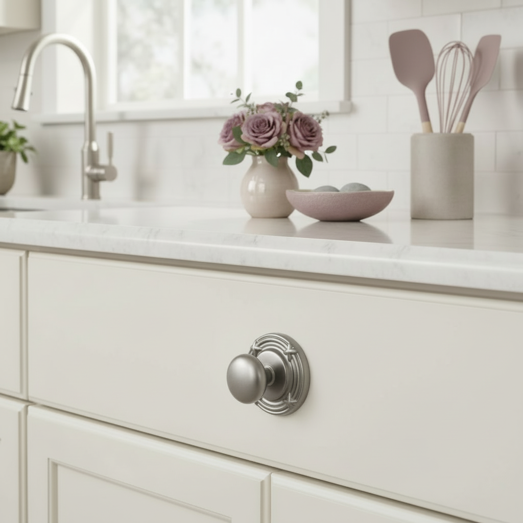 Cosmas 9468AS Antique Silver Cabinet Knob Backplate