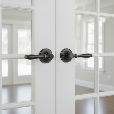 Villa Dummy Door Lever, Oil Rubbed Bronze