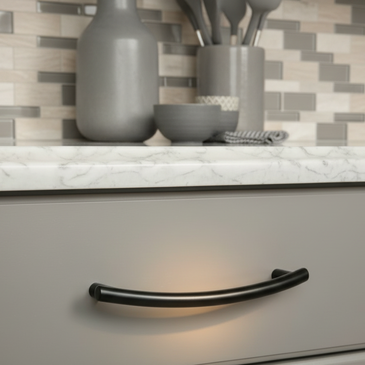 Cosmas 2992-96FB Flat Black Cabinet Pull